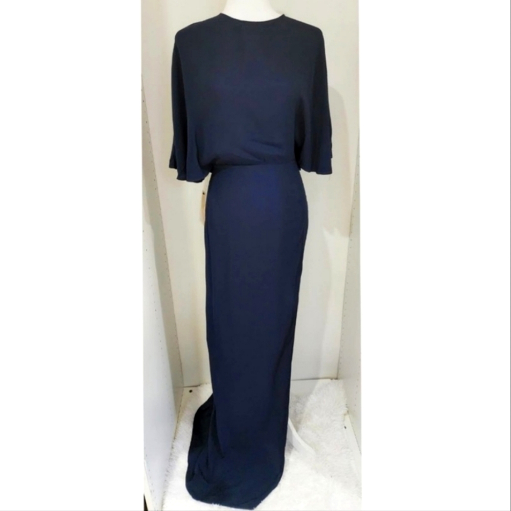 Reformation Escala Latte Dress Navy Size 4